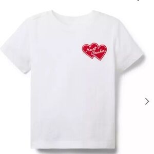 NWT - Janie and Jack White Red Heartbreaker Short Sleeve Tee